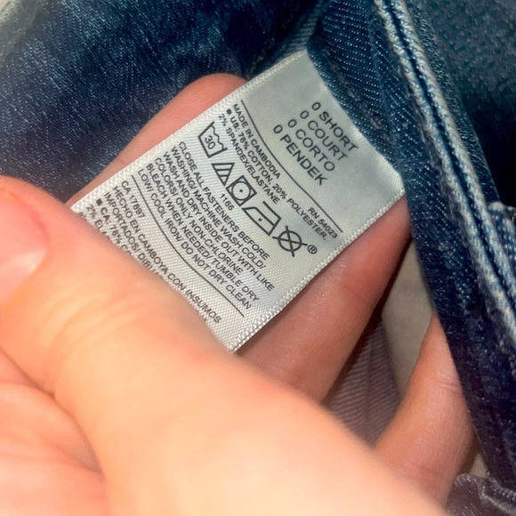 ✨🆕BNWT!Old Navy Super Skinny Mid-Rise Dark Denim Jeans Sz 0 Short Womens Jeans✨ - Picture 4 of 7